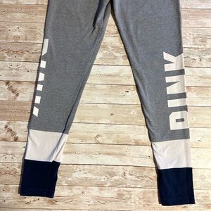 Pink Victoria’s Secret Grey Blue Yoga Pants Leggings Size Small
